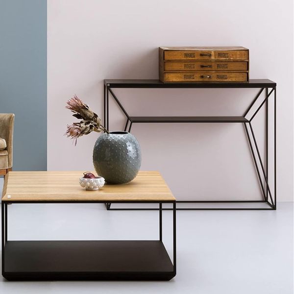 Дизайнерська Барна стійка з натурального дерева Loft Design 140х40х120h Чорний / Дерево ATL313 ATL313 фото