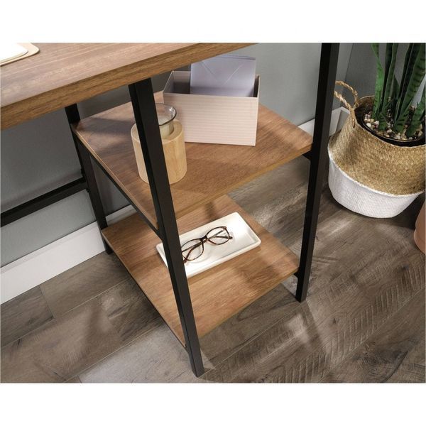 Дизайнерський Письмовий комп'ютерний стіл з полицями Loft Design 120x40x75h Чорний/Дерево ATL704 ATL704 фото