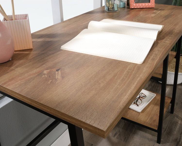 Дизайнерський Письмовий комп'ютерний стіл з полицями Loft Design 120x40x75h Чорний/Дерево ATL704 ATL704 фото