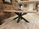Дизайнерський Кухонний обідній стіл з натурального дерева Loft Design 160x60x75h Чорний / Дерево ATL1125 ATL1125 фото 3