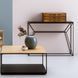 Дизайнерська Барна стійка з натурального дерева Loft Design 140х40х120h Чорний / Дерево ATL313 ATL313 фото 2