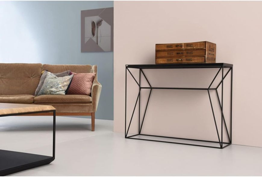 Дизайнерська Барна стійка з натурального дерева Loft Design 140х40х120h Чорний / Дерево ATL313 ATL313 фото