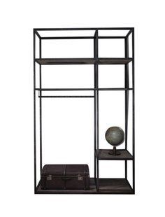 Дизайнерский Стеллаж в стиле Loft Design 150x40x250h Черный/Дерево ATL415 ATL415 фото