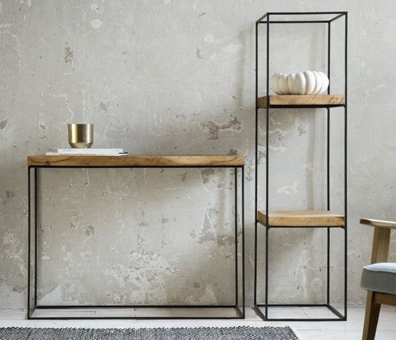Комплект Дизайнерських Стелажів в стилі Loft Design 400x30x180h Чорний/Дерево ATL702 ATL702 фото
