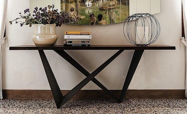 Дизайнерська Барна стійка з натурального дерева Loft Design 150х40х60h Чорний / Дерево ATL323 ATL323 фото
