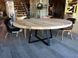 Дизайнерський Кухонний обідній стіл з натурального дерева Loft Design d200x75h Чорний / Дерево ATL1355 ATL1355 фото 1