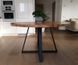 Дизайнерський Кухонний обідній стіл з натурального дерева Loft Design d200x75h Чорний / Дерево ATL1355 ATL1355 фото 2