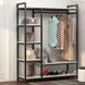 Дизайнерська Підлогова вішалка в стилі Loft Design 180x40x180h Чорний/Дерево ATL359 ATL359 фото 4