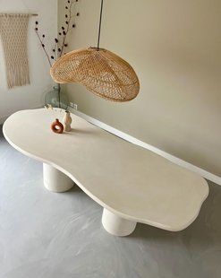 Скульптурний обідній стіл з мікроцементу Loft Design 250х100х75h Сірий ATL1763 ATL1763 фото