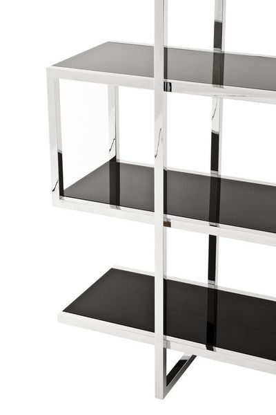 Дизайнерський Стелаж в стилі Loft Design 180x30x180h Срібний/Скло ATL731 ATL731 фото