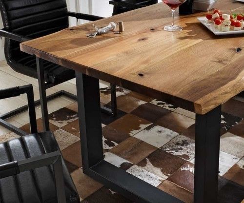 Дизайнерский Письменный компьютерный стол Loft Design 120x60x75h Черный/Дерево ATL237 ATL237 фото