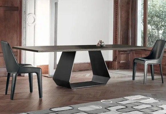 Дизайнерский Кухонный обеденный стол из натурального дерева Loft Design 200x60x75h Серый / Дерево ATL1505 ATL1505 фото