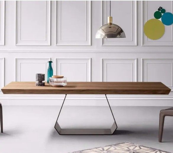 Дизайнерский Кухонный обеденный стол из натурального дерева Loft Design 200x60x75h Серый / Дерево ATL1505 ATL1505 фото