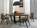 Дизайнерский Кухонный обеденный стол Loft Design d150x75h Черный / Мрамор ATL1358