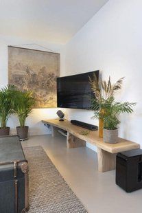 Дизайнерська тумба для телевізора в стилі Loft 250х40х40h Натуральний/Дерево ATL1457 ATL1457 фото