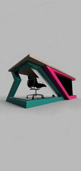 Дизайнерський Письмовий комп'ютерний стіл Loft Design 200x80x75h Зелений/Дерево ATL1154 ATL1154 фото