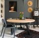Дизайнерский Кухонный обеденный стол из натурального дерева Loft Design d100x75h Черный / Дерево ATL1359 ATL1359 фото 4