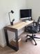 Дизайнерский Письменный компьютерный стол с ясеня Loft Design 140x60x75h Черный/Дерево ATL014 ATL014 фото 1