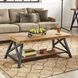Дизайнерський журнальний стіл в стилі Loft 100x50x45h Чорний/Дерево ATL550 ATL550 фото