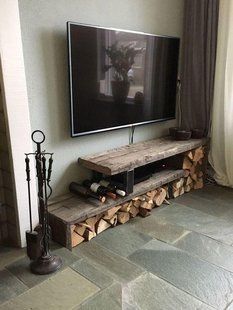 Дизайнерська тумба для телевізора в стилі Loft 200х40х50h Сірий/Дерево ATL1408 ATL1408 фото