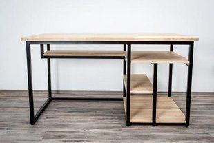 Дизайнерский Письменный компьютерный стол Loft Design 140x60x75h Черный/Дерево ATL1523 ATL1523 фото