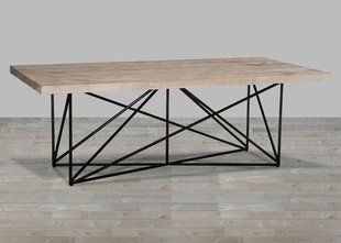 Дизайнерський журнальний стіл в стилі Loft 120x60x45h Чорний/Дерево ATL027 ATL027 фото
