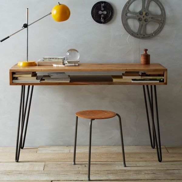 Дизайнерский Письменный компьютерный стол Loft Design 120x60x75h Черный/Дерево ATL1545 ATL1545 фото