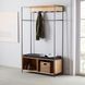 Дизайнерская Напольная вешалка в стиле Loft Design 120x40x180h Черный/Дерево ATL366 ATL366 фото