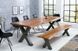 Дизайнерский Кухонный обеденный стол из натурального дерева Loft Design 300x80x75h Черный / Дерево ATL1510 ATL1510 фото 8
