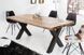 Дизайнерский Кухонный обеденный стол из натурального дерева Loft Design 160x80x75h Черный / Дерево ATL146 ATL146 фото 2