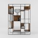 Дизайнерський Стелаж в стилі Loft Design 140x40x220h Чорний/Дерево ATL154 ATL154 фото 1