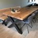 Дизайнерский Кухонный обеденный стол из натурального дерева Loft Design 160x80x75h Черный / Дерево ATL146 ATL146 фото 1