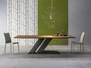 Дизайнерский Кухонный обеденный стол из натурального дерева Loft Design 240x80x75h Серый / Дерево ATL200 ATL200 фото