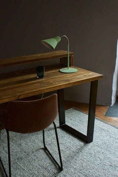 Дизайнерский Письменный компьютерный стол Loft Design 120x60x75h Черный/Дерево ATL253 ATL253 фото