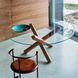 Дизайнерский Кухонный обеденный стол Loft Design 100x100x75h Коричневый / Стекло ATL836 ATL836 фото 2