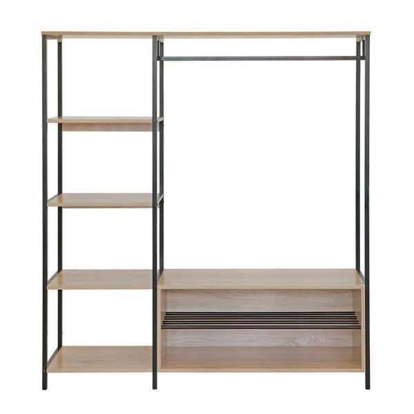 Дизайнерская Напольная вешалка в стиле Loft Design 120x40x180h Черный/ДСП ATL0032 ATL032 фото