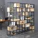 Комплект Дизайнерських Стелажів в стилі Loft Design 360x30x280h Чорний/Дерево ATL157 ATL157 фото 2