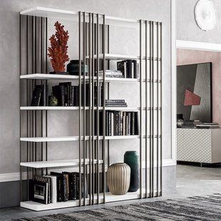 Дизайнерский Стеллаж в стиле Loft Design 200x40x220h Серый/Дерево ATL407 ATL407 фото