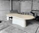Скульптурный обеденный стол с микроцемента Loft Design 200х90х75h Белый ATL1753