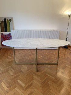 Дизайнерский Обеденный Мраморный Кухонный Стол в стиле Лофт Мрамор 160x60x75h Loft Design ATL675 ATL675 фото