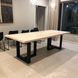 Дизайнерский Кухонный обеденный стол из натурального дерева Loft Design 240x80x75h Черный / Дерево ATL203 ATL203 фото