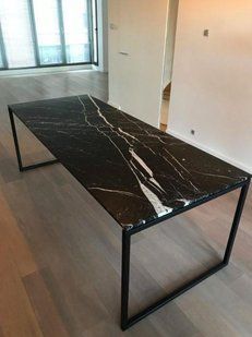 Дизайнерский Кухонный обеденный стол Loft Design 250x80x75h Черный / Дерево ATL676 ATL676 фото