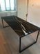 Дизайнерський Кухонний обідній стіл Loft Design 250x80x75h Чорний / Дерево ATL676 ATL676 фото