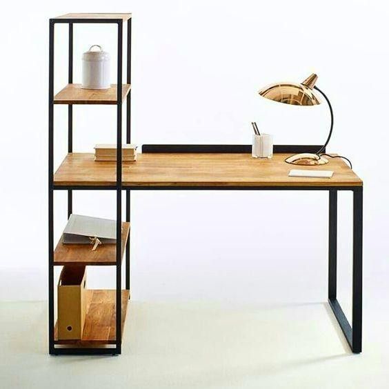 Дизайнерський Письмовий комп'ютерний стіл з полицями Loft Design 120x60x150h Чорний/Дерево ATL254 ATL254 фото
