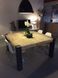 Дизайнерский Кухонный обеденный стол из натурального дерева Loft Design 120x120x75h Черный / Дерево ATL1466