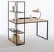 Дизайнерський Письмовий комп'ютерний стіл з полицями Loft Design 120x60x150h Чорний/Дерево ATL254 ATL254 фото 5