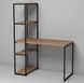 Дизайнерський Письмовий комп'ютерний стіл з полицями Loft Design 120x60x150h Чорний/Дерево ATL254 ATL254 фото 7