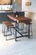 Дизайнерская Барная стойка из натурального дерева Loft Design 140х50х100h Черный / Дерево ATL645 ATL645 фото