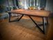 Дизайнерский Кухонный обеденный стол из натурального дерева Loft Design 120х80х75h Черный / Дерево ATL023 ATL017 фото 1