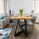 Дизайнерський Кухонний обідній стіл з натурального дерева Loft Design 160x60x75h Чорний / Дерево ATL117 ATL117 фото